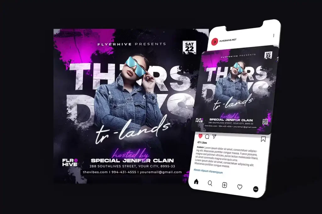 Party Flyer Template PSD 2