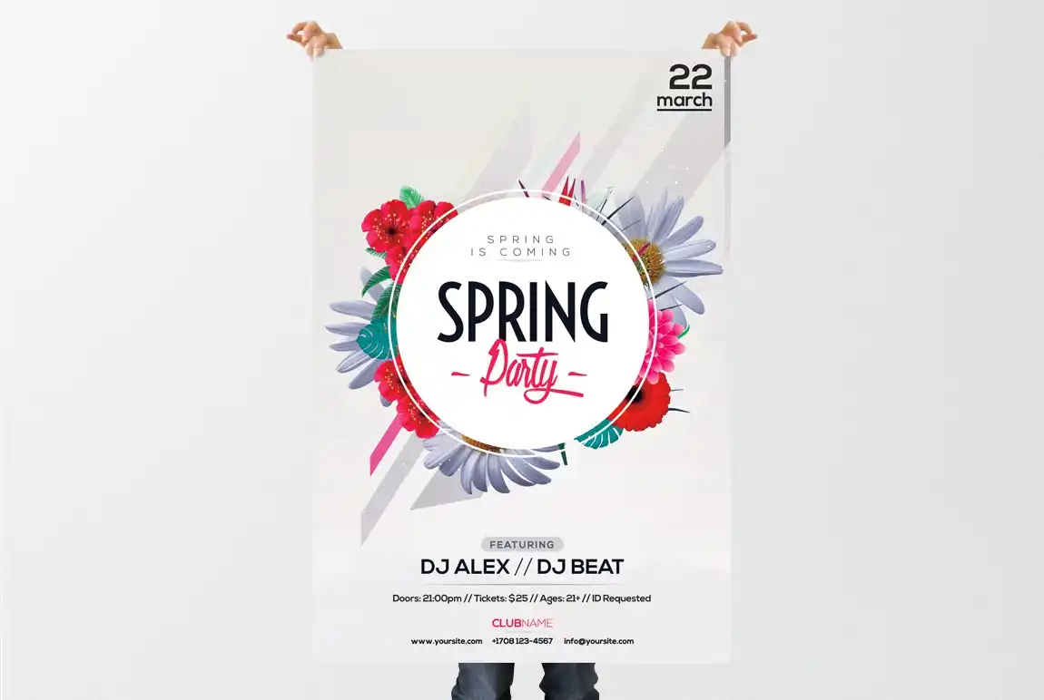 Spring Party PSD Flyer 2