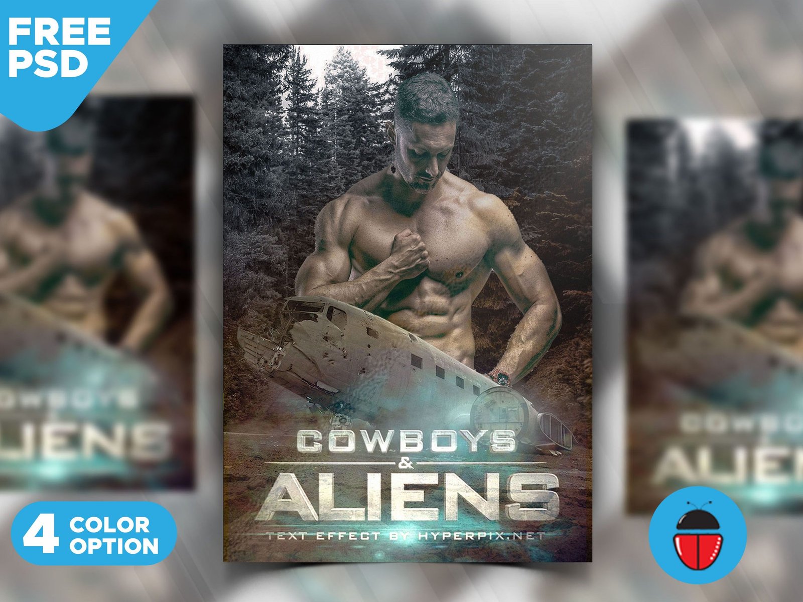 Aliens Movie Poster Design PSD Template