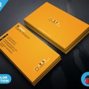 Yellow Business Card vector Free PSD