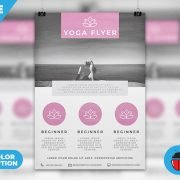 Yoga Flyer Template Design PSD
