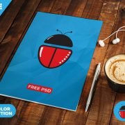 A4 Paper Mockup Free Template PSD