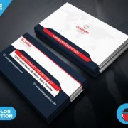Red & Blue Business Card Design