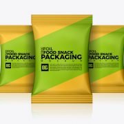 Foil Food Snack Packaging Mockup PSD