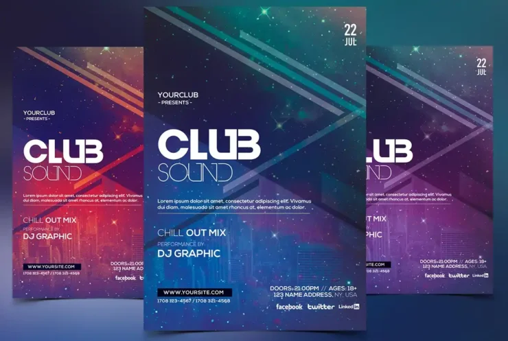 Club Sound Flyer PSD