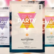 Color Party Minimal Flyer Template