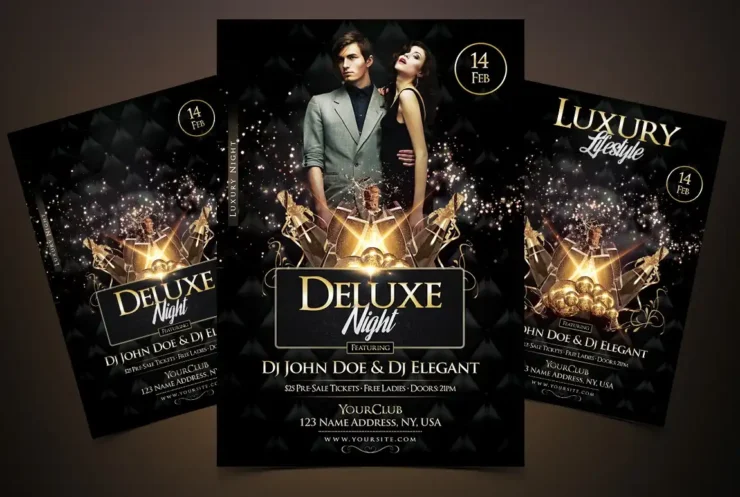 Deluxe Night Luxury PSD Flyer