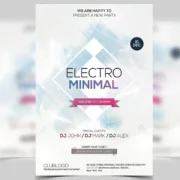 Electro Minimal Flyer PSD
