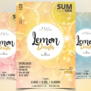 Lemon Drinks Flyer Template