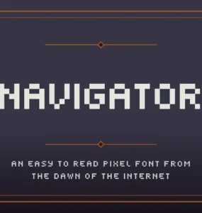 Navigator Pixel Art Font