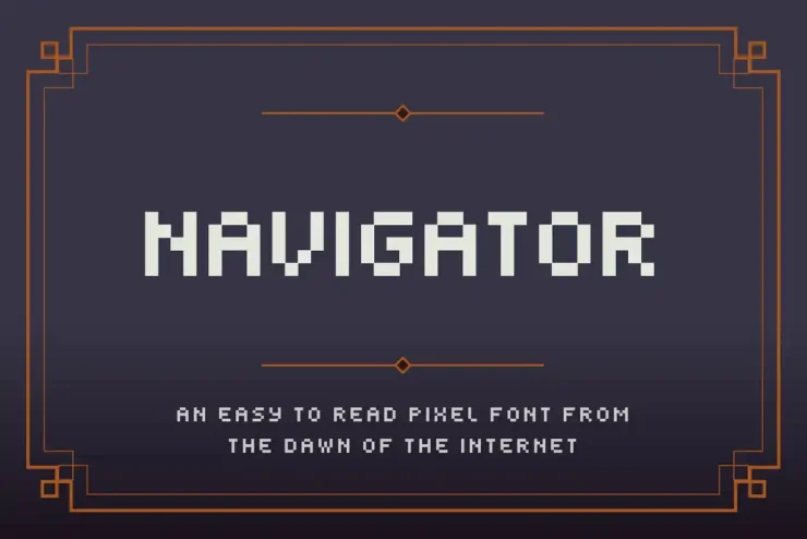Navigator Pixel Art Font
