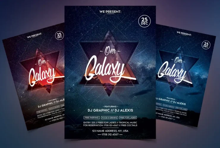 Over Galaxy Event Flyer