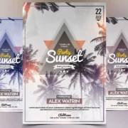Party Sunset PSD Flyer Template