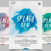 Splash Beat Flyer Design PSD