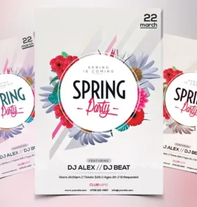 Spring Party PSD Flyer