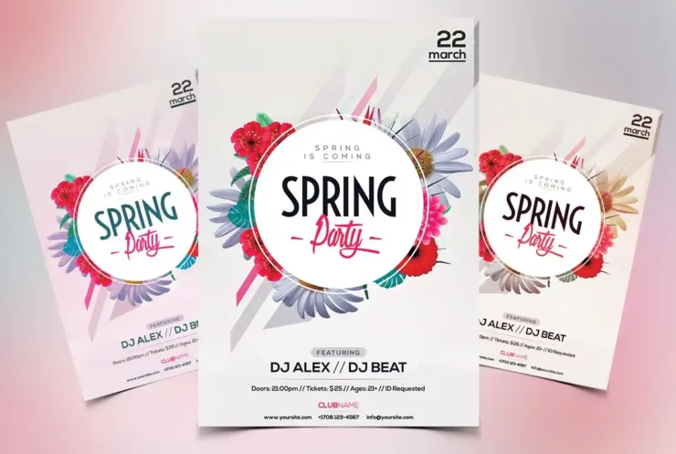 Spring Party PSD Flyer