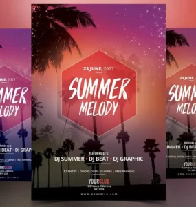 Summer Melody Flyer Template