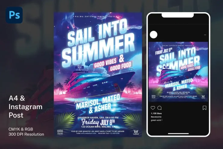 Yacht Summer Party Flyer