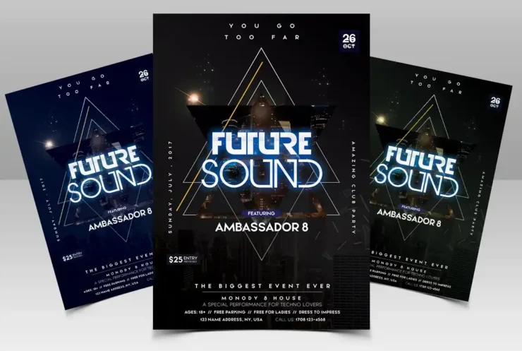 Future Sound Futuristic Flyer