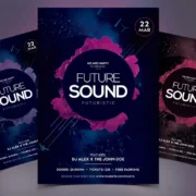Futuristic Sound Event Flyer