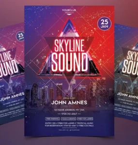 Skyline Sound Flyer Template