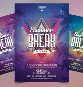 Summer Break Flyer Template