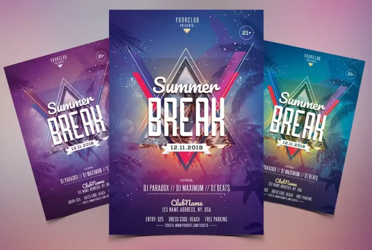 Summer Break Flyer Template