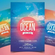 Summer Ocean Flyer Template