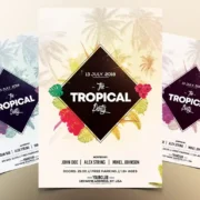 Tropical Party PSD Flyer Template