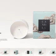 Candle with Box Mockup Set