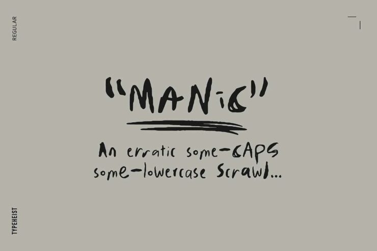 MANIC Erratic Handwritten Font