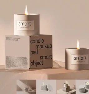 Candle and Box Mockup Set