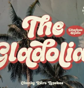 Gladolia Chunky Groovy Font