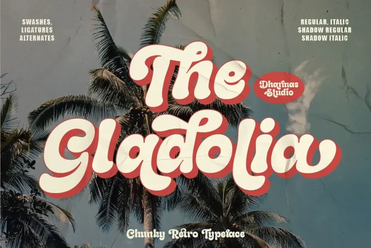 Gladolia Chunky Groovy Font