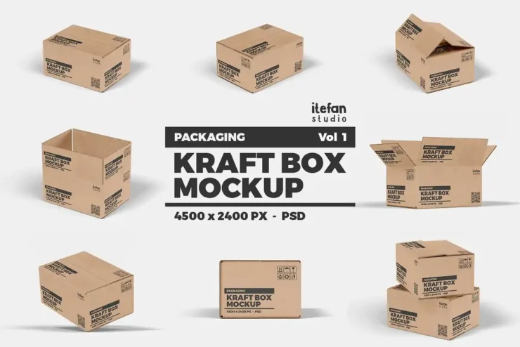 Kraft Box Mockup Packaging