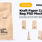 Kraft Paper Coffee Bag Mockups Set