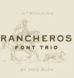 Rancheros Western Font Trio