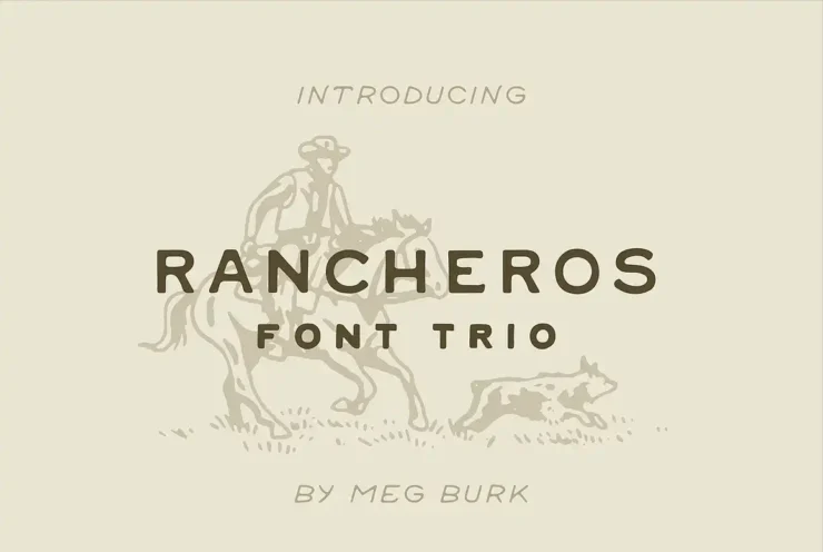 Rancheros Western Font Trio