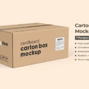 Rectangle Carton Box Mockup