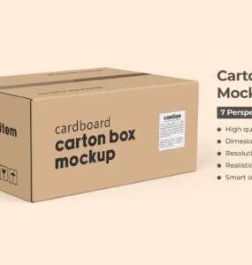 Rectangle Carton Box Mockup