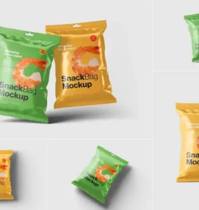 Snack Bag Packaging Mockups