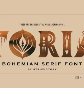 Toria Bohemian Decorative Serif Font