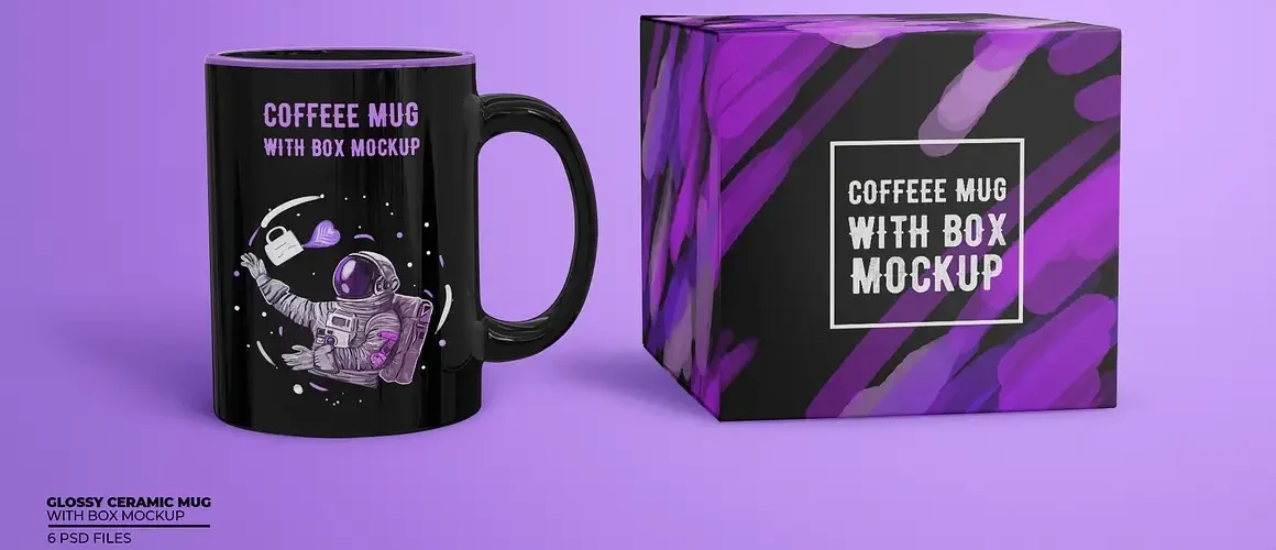 Glossy Ceramic Mug Mockup