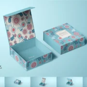 Square Magnetic Gift Box Mockup