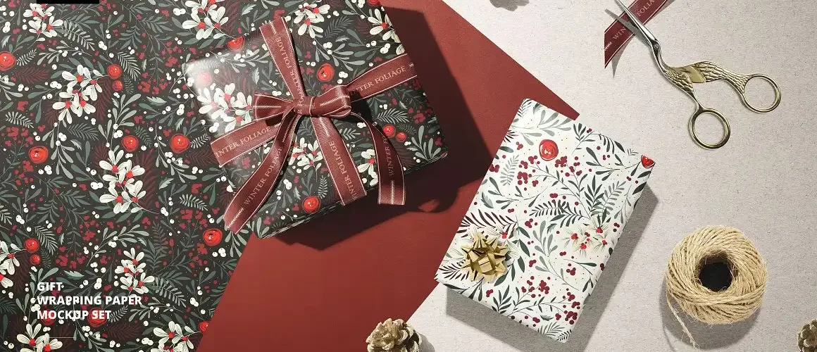 Wrapping Paper Mockup Set