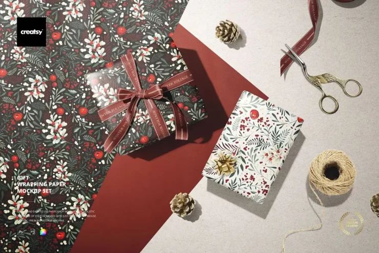 Wrapping Paper Mockup Set