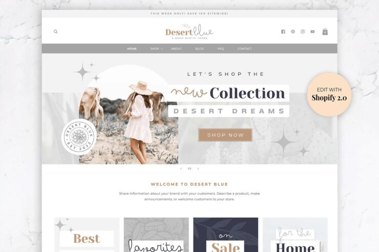 Shopify Theme Desert Blue